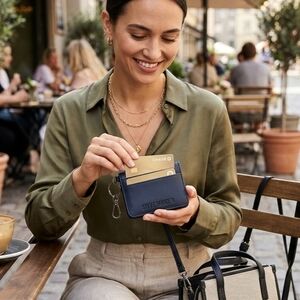 Steve Madden Navy Card Holder